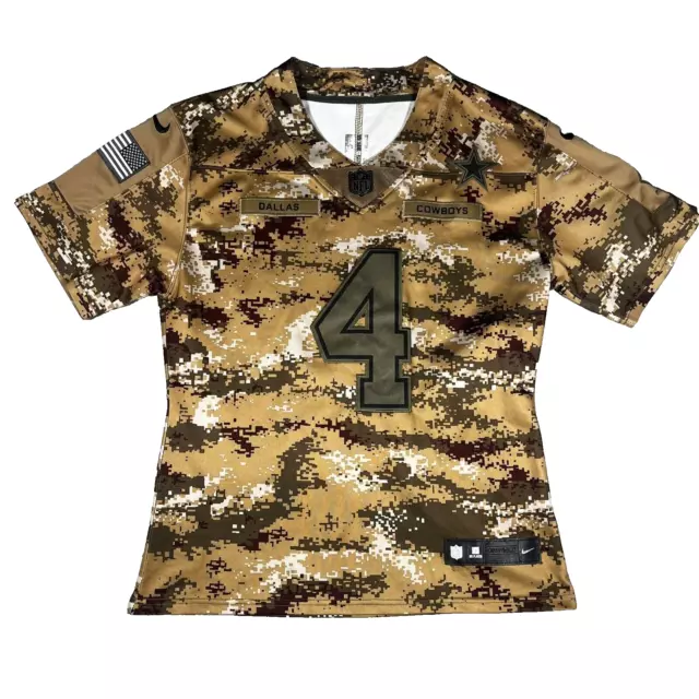 Nike Dallas Cowboys Dak Prescott Salute To Service Camo Jersey Men's Small