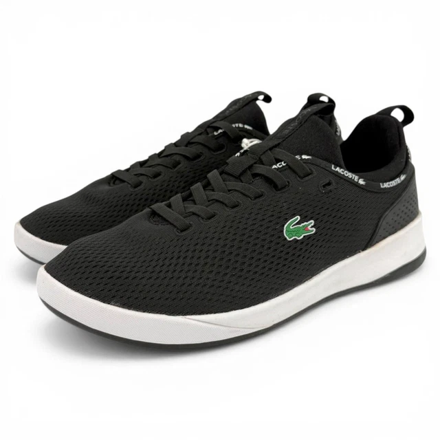 LACOSTE LT SPIRIT Mens Trainers Black Mesh Sneakers UK 9  display picture 3