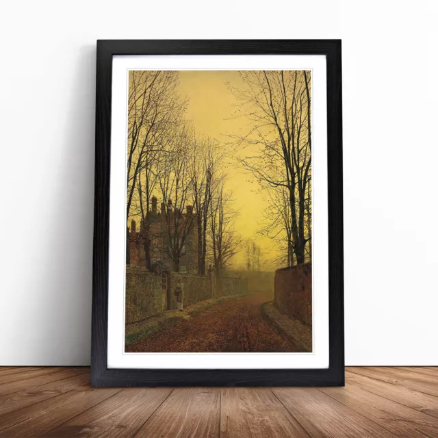 An Autumn Lane By John Atkinson Grimshaw Wall Art Print Framed Picture Poster