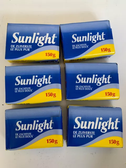 6x SUNLIGHT Sunlicht 150 Gr Original Verpackt Vintage Seife – neu und ungeöffnet