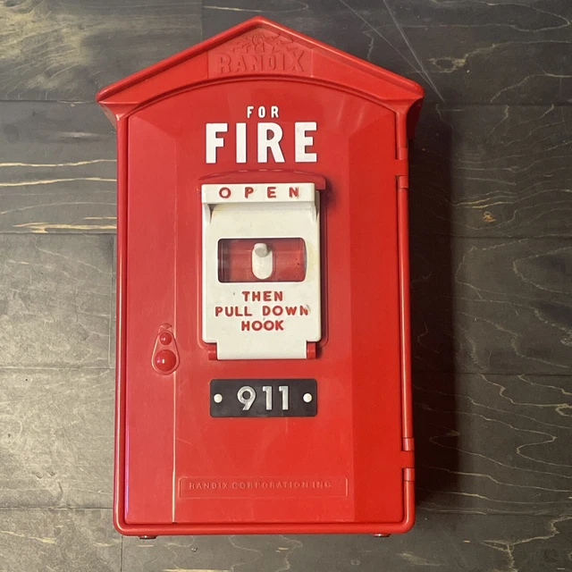 Vintage RANDEX 911 Fire Emergency 13 Memory Telephone Call Box