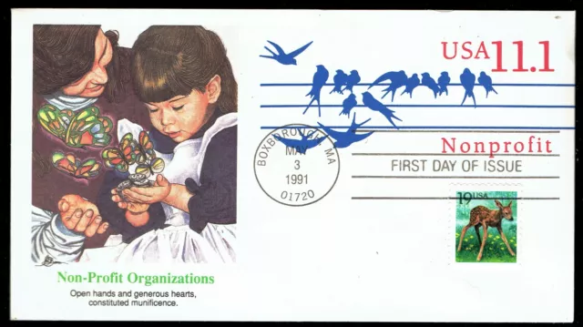 US U620 Swallows Nonprofit 11.1c FDC Entire Envelope Fleetwood Cachet fu620-1