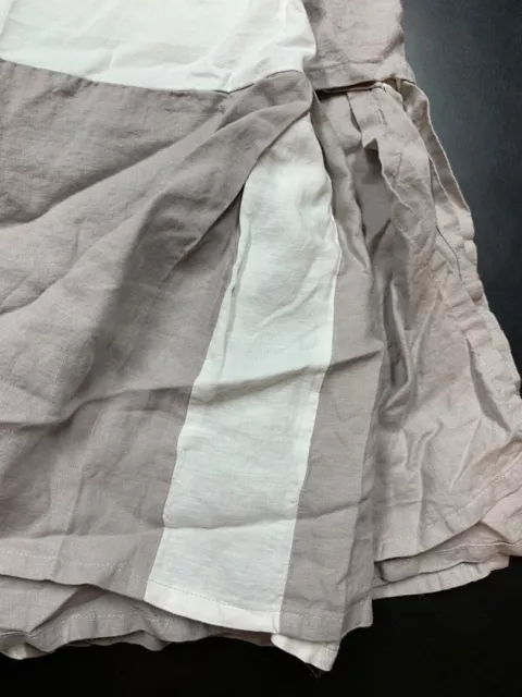 Restoration Hardware RH Baby Child Washed Organic Linen Crib Skirt Grey 3