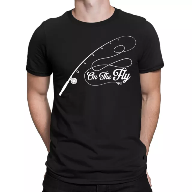 Fly Fishing Gifts Fisherman Angling Fish Funny Mens T-Shirts Tee Top #NED