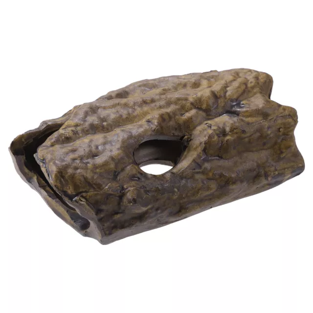 Aquarium Décoration Céramique Cave, pour Poisson, Marron, 7.28"x4.33"x2.76"