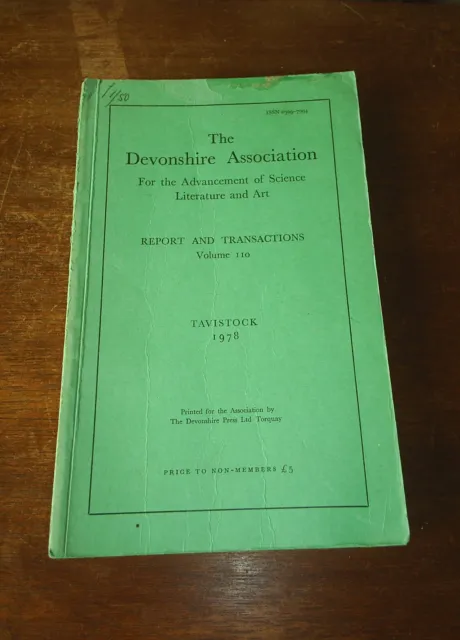 Report and Transactions of the Devonshire Association Tavistock 1978 Volume 110