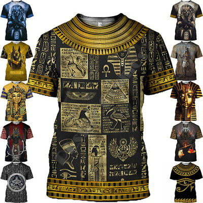 Ancient Horus Egyptian Egypt Women Men T-Shirt 3D Print Short Sleeve Tee Tops