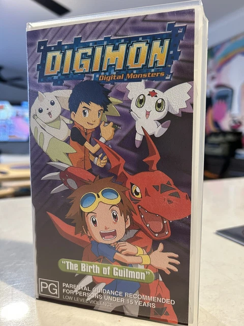 Vintage Digimon Digital Monsters  The Birth of Guilmon  monsters vhs Collectible
