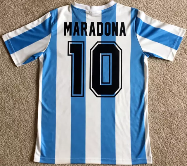 Maglia Maglietta Retrò Calcio Argentina Mexico Messico 1986 10 Maradona Shirt AQ