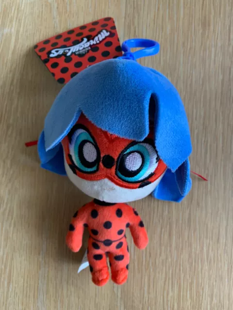 Miraculous 15cm Ladybug Plush Soft Toy Clip On Keyring