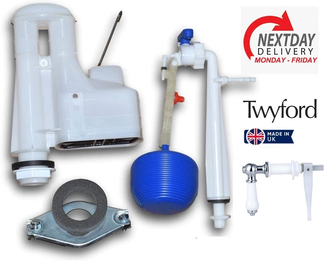 TWYFORD TOILET CISTERN Kit, SINGLE Flush Syphon, Ball, Inlet Valve