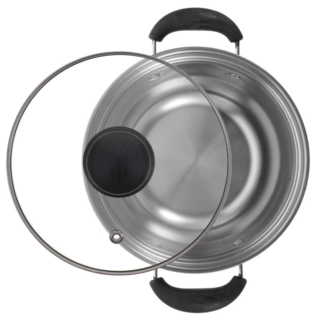 Grand pot à soupe en acier inoxydable, avec couver... – Grandado