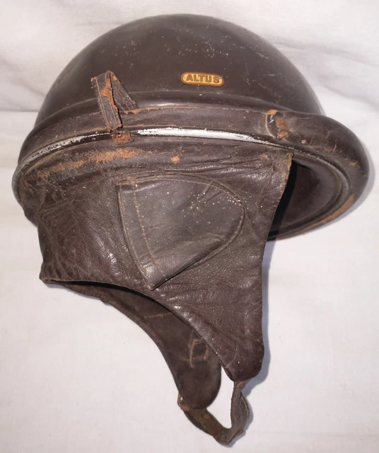 casque moto style ancien