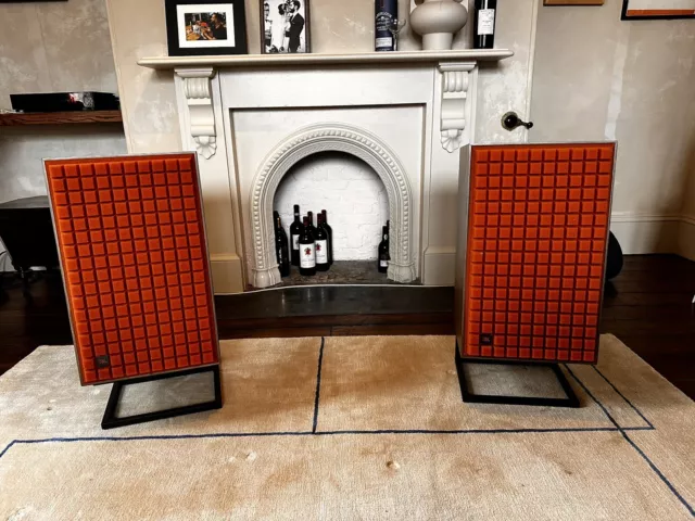 JBL L100 Classic Loudspeakers in Orange (Pair) STANDS INCLUDED. COLLECT ONLY