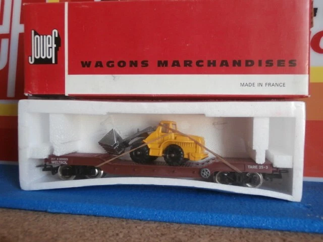 Wagon Jouef Plat Surbaissé à Bogies Diamond SNCF Chargement 1 transfo