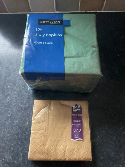 Chefs Larder Green Napkins 125  3 Ply