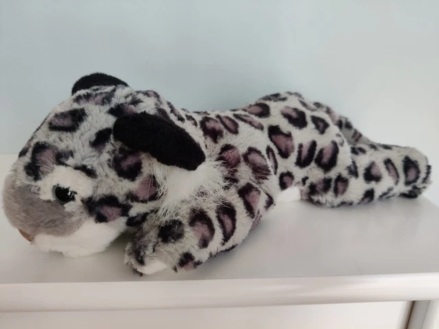 WILD REPUBLIC SNOW Leopard Soft Toy Plush *Very Good Condition* 28cm £5