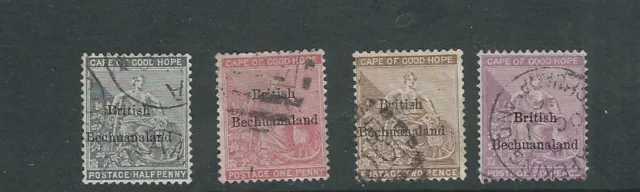 BRITISH BECHUANALAND 1885-87 'HOPE' and symbol (Scott 5-8) F/VF USED ZX