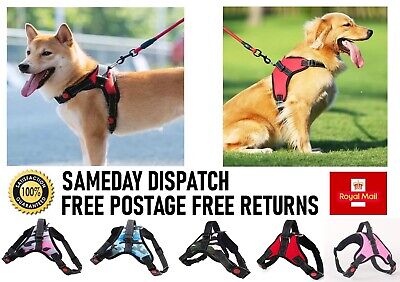 No Pull Dog Pet Harness Strong Adjustable Reflective Padded Safety Puppy Vest