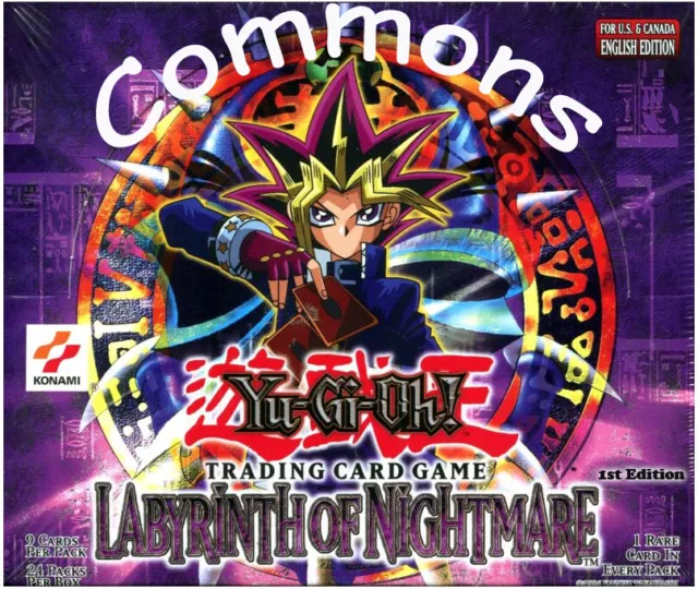 YuGiOh LON Labyrinth of Nightmare Common 1st Edition (MINT-NM) PACK FRESH