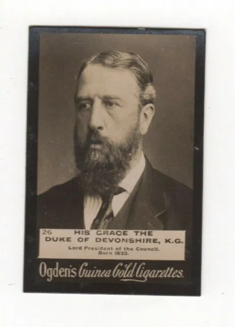 Ogden cigarette card: Duke of Devonshire
