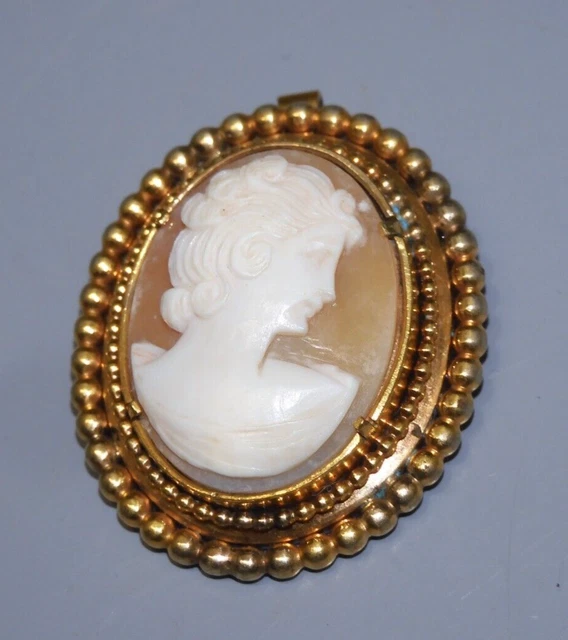 Ancienne Broche Publicitaire Damart - Style Camée - Bijoux Vintage