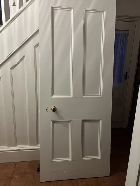 antique Victorian edwardian solid pine door circa 1898