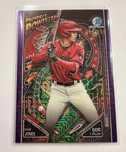 2024 BOWMAN CHROME Mega Box Prospect PowerUp PP4 Druw Jones violet