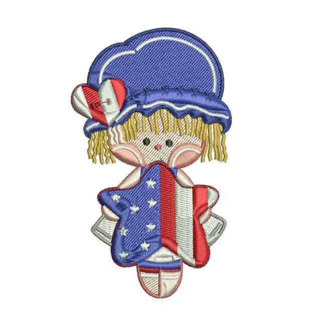 4th of July Dolls Machine Embroidery Designs CD - 3 Sizes | 10 Styles - IMPCD76 2