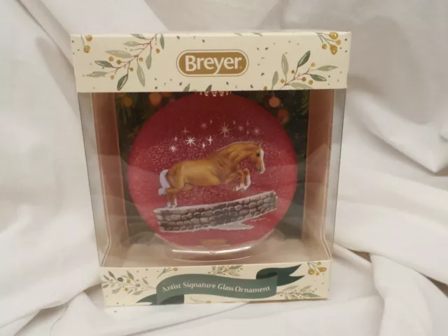 Breyer Artist Signature Glass Ornament 2021 Thoroughbred & Warmblood 700825