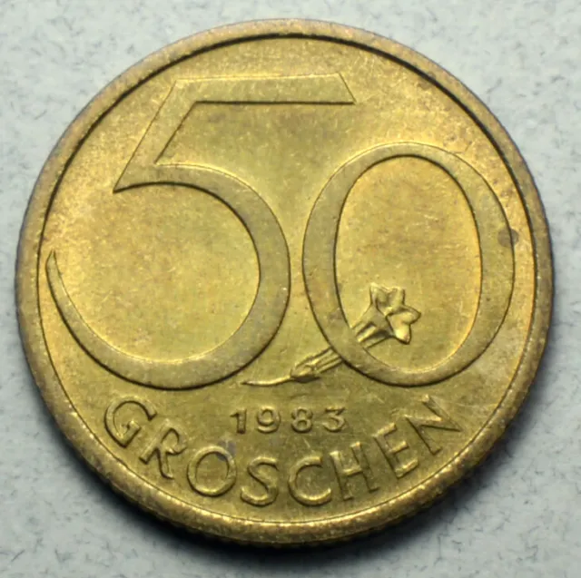 Austria 50 Groschen 1983 KM#2885 Europe Coin