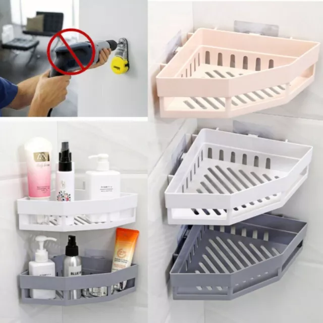 Gel Storage Basket Shelf Organizer Toilet Corner Storage Rack Shelf Bathroom