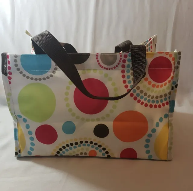 Thirty-One Small Side Mesh Pockets Tote Bag Organizer Baby Bag Circles & Spirals