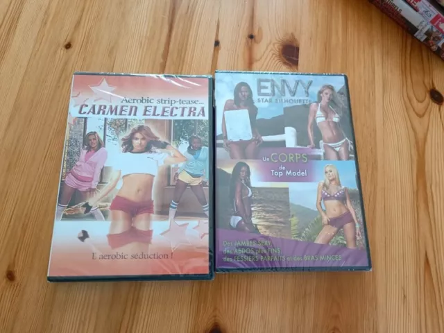 (ref54) 2 DVD CARMEN ELECTR.A AREROBIC / ENVY UN CORPS DE TOP  NEUF SOUS BLISTER