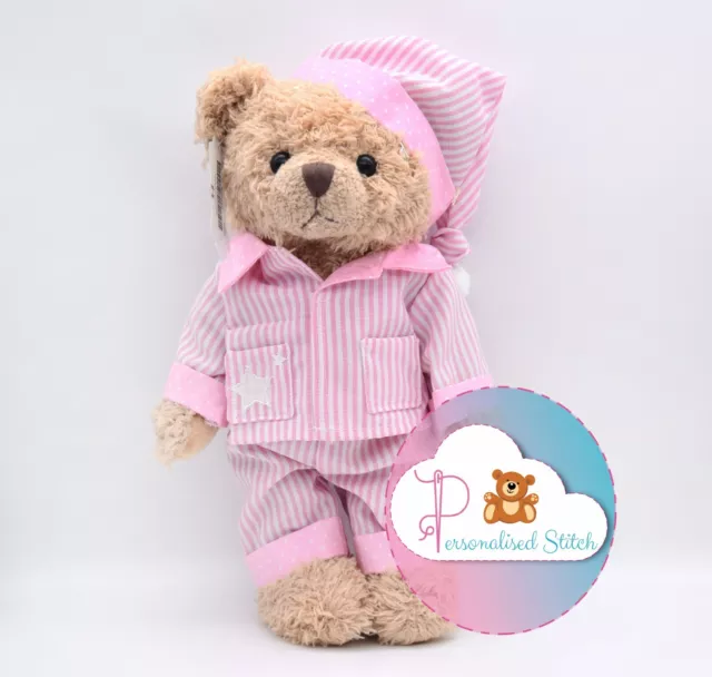 Personalisiert bestickter Teddybär Stofftier Teddies Neu Baby Geschenk Taufe 2