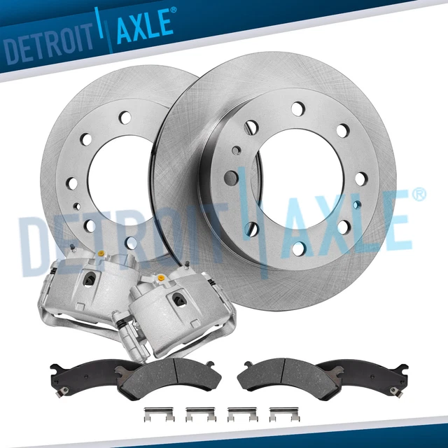 FRONT DISC ROTORS & Calipers Brake Pads for Chevy GMC Silverado Sierra