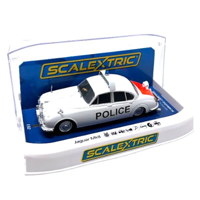 Scalextric C4420 Jaguar MK2 - Police Edition 1/32 Slot Car