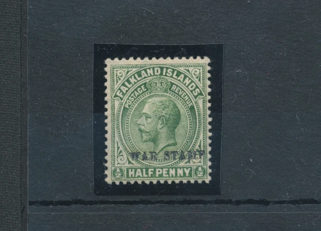 1918-20 Falkland Islands - STANLEY Gibbons N.70a - 1/2 Penny Deep Yellow Green