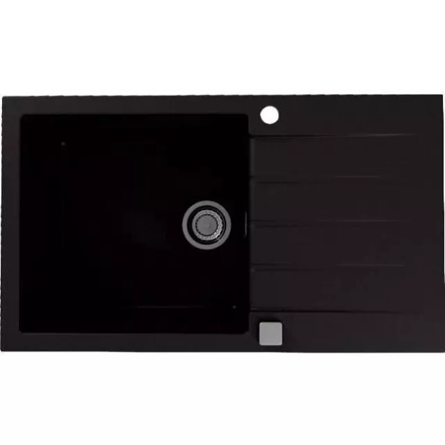 Sink di granito 1 serbatoio 1 Drave - Black carbonio - Build -in - StradourStrad