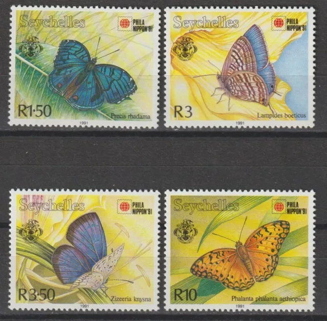 SEYCHELLES 1991 SG 801/4 + MS 805 MNH gatto £15