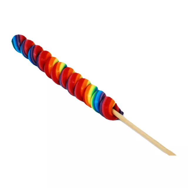 Rainbow Spiral Lolly Maxi Extra Grand Mega Sucette 200g 10er Paquet