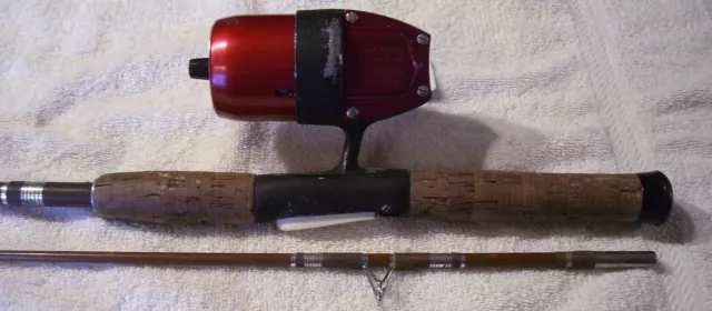 Bronson True Temper Uni Spin 63L Pro Rod Reel  6'6"' Rod Nice Working Lot Tt606