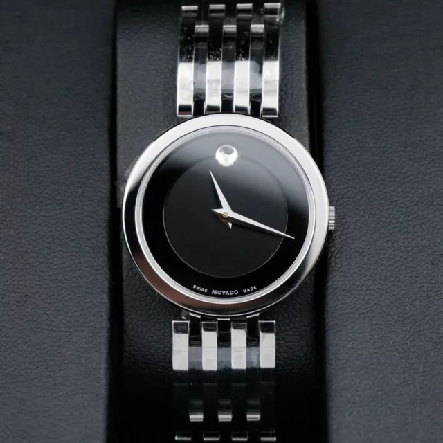 Orologio Nuovo Con Etichette Movado Donna Esperanza Nero Opaco Quadrante Museo