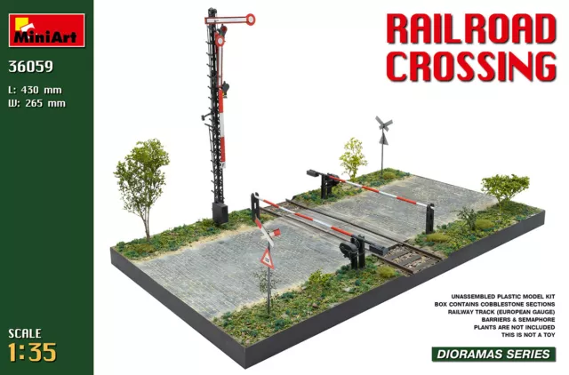 RAILROAD CROSSING (Plastic model kit) Dioramas 1/35 MiniArt  36059