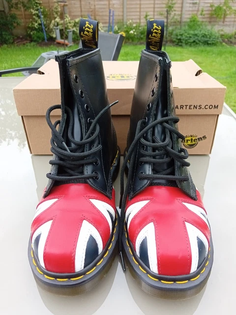 DR. MARTENS 1460 UNION JACK flag leather boots 8 hole Size 6 120.00 PicClick UK