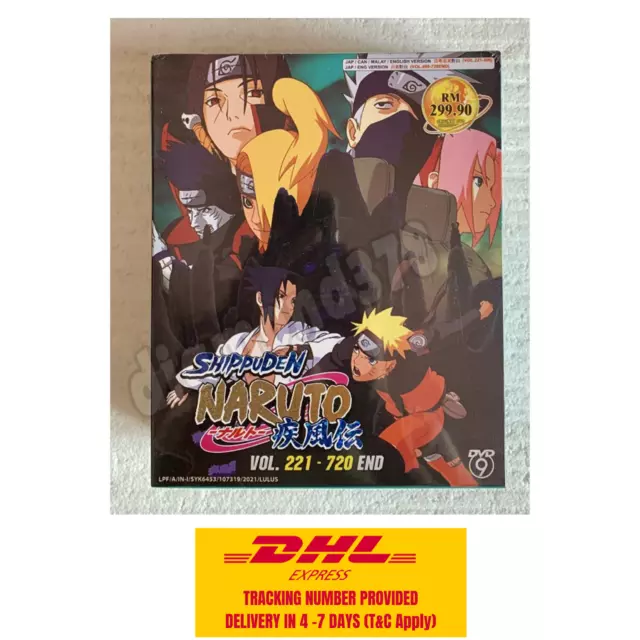 Naruto Shippuden Episodes 1 - 500 Complete Series English Dub on 54 DVDs
