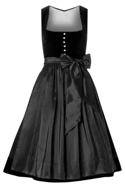 Vintage Oktoberfest Dirndl dress for women New MIDI Dirndl dress in black color