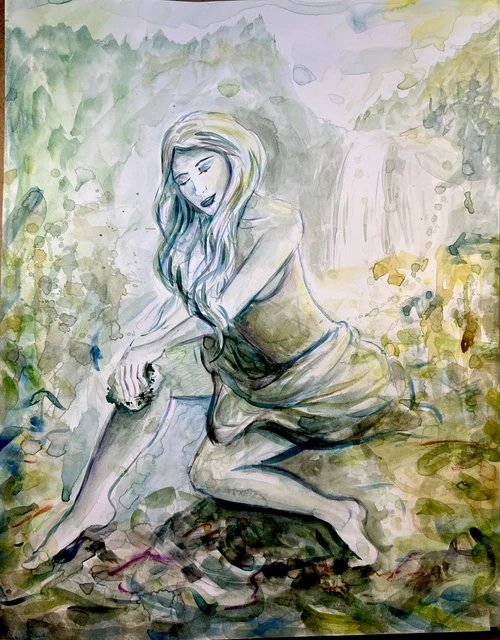 EMERALD WOMEN PAINTING $28.42 - PicClick CA