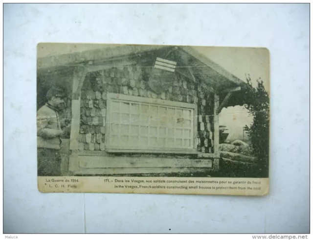 CPA - VOSGES 88 WAR 1914 cottages built by soldiers to garage
