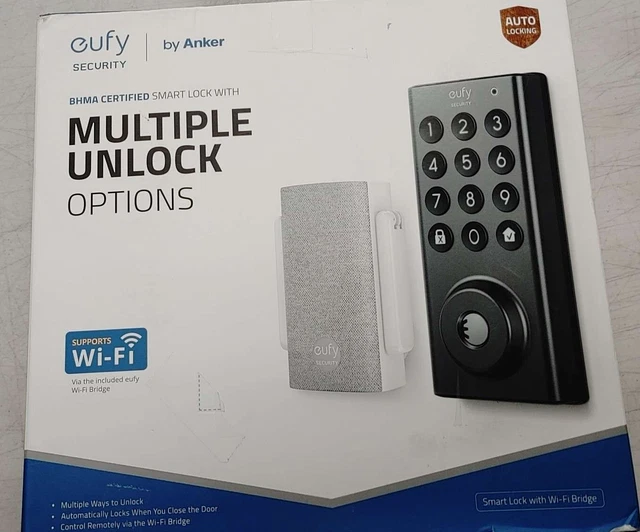 🔥🔥 eufy Security Smart Lock with Wi-Fi Bridge, Keyless Entry Door Lock
